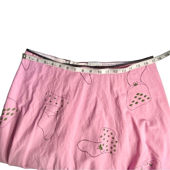 Lapis A-Line Pink Skirt with Whimsical Purse Pattern Full and Lined Size Large - Picture 10 of 11